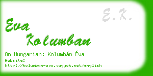 eva kolumban business card